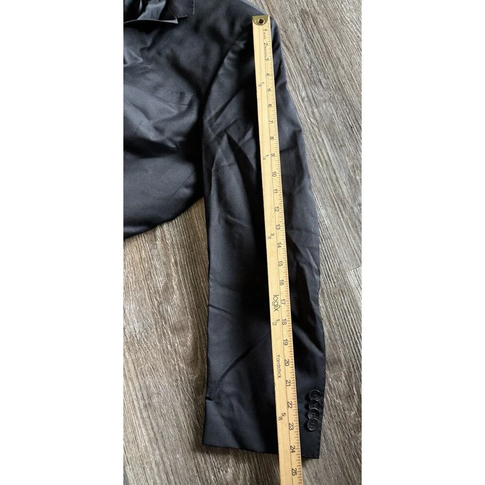 Hugo Boss Men's Huge6/Genius5 Solid Black Slim Fit Suit Size 38 R